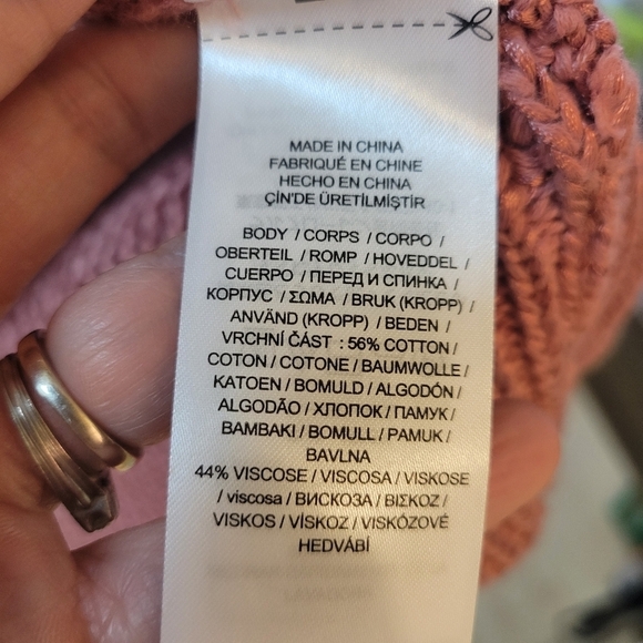 Lauren Ralph Lauren Cotton-Blend Crewneck Sweater dark pink mahogany NEW size 2X - Picture 9 of 9